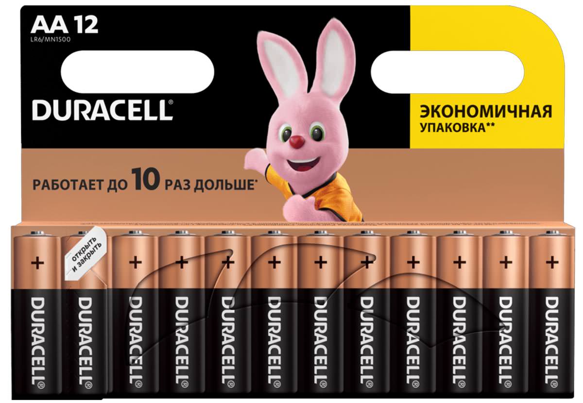 батарейка Duracell LR6/AA Basic 2*6-12BL по самой выгодной цене в .