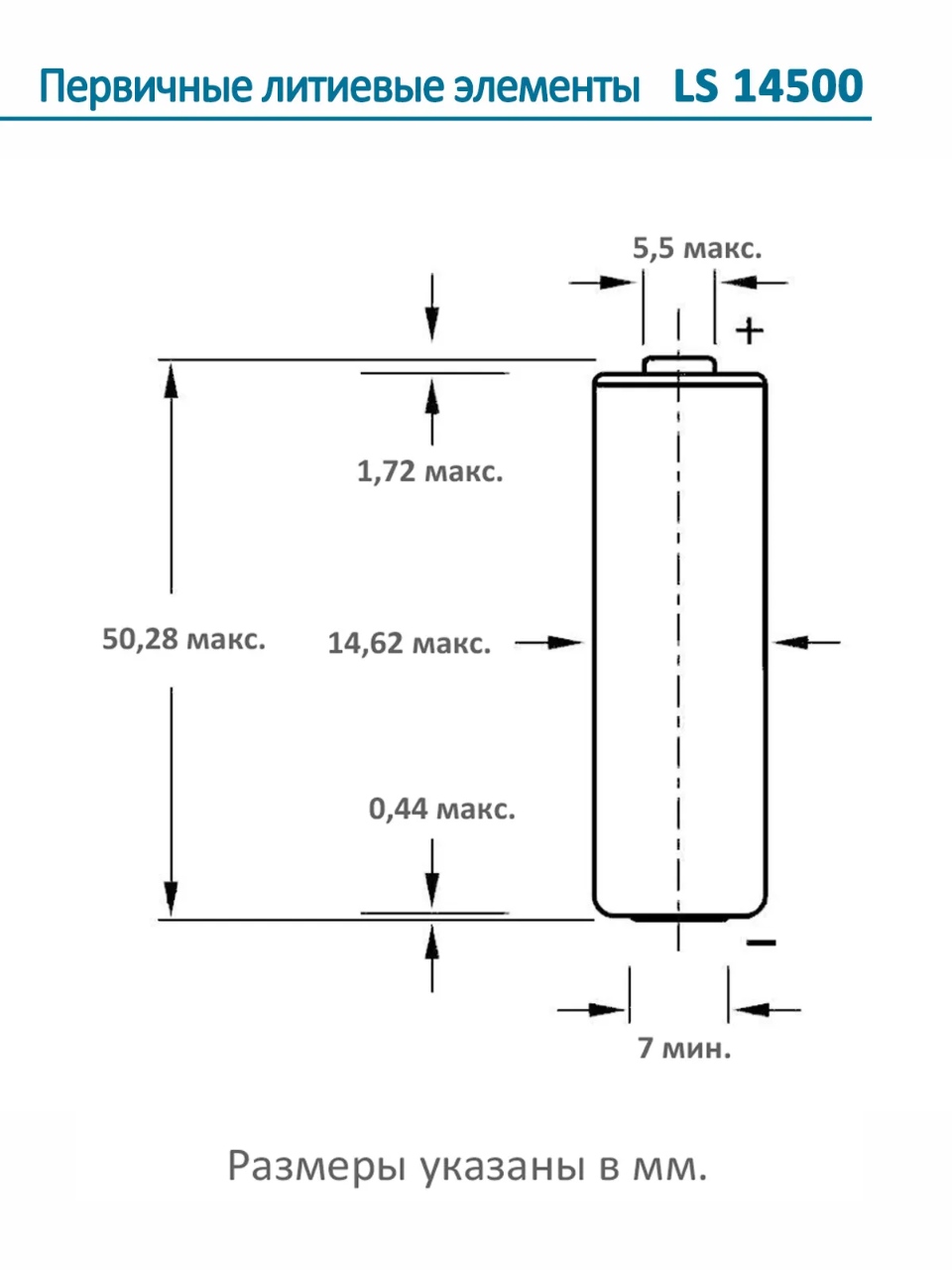 батарейки Saft LS 14500 (AA) 3шт. 