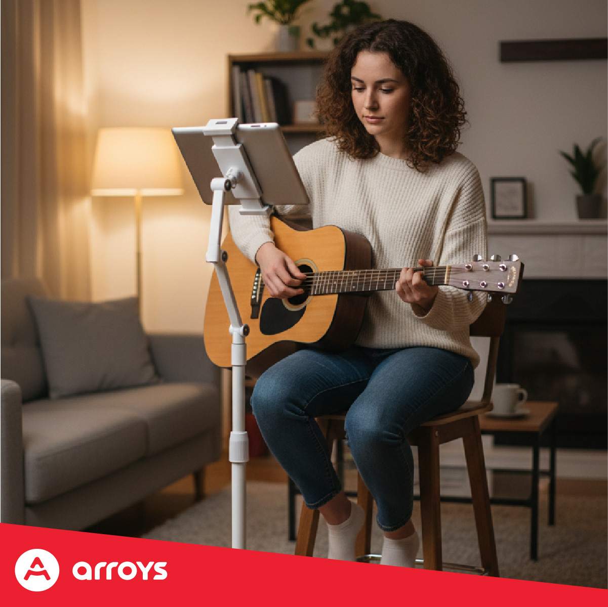 подставка напольная для планшета Arroys F-LU14 white