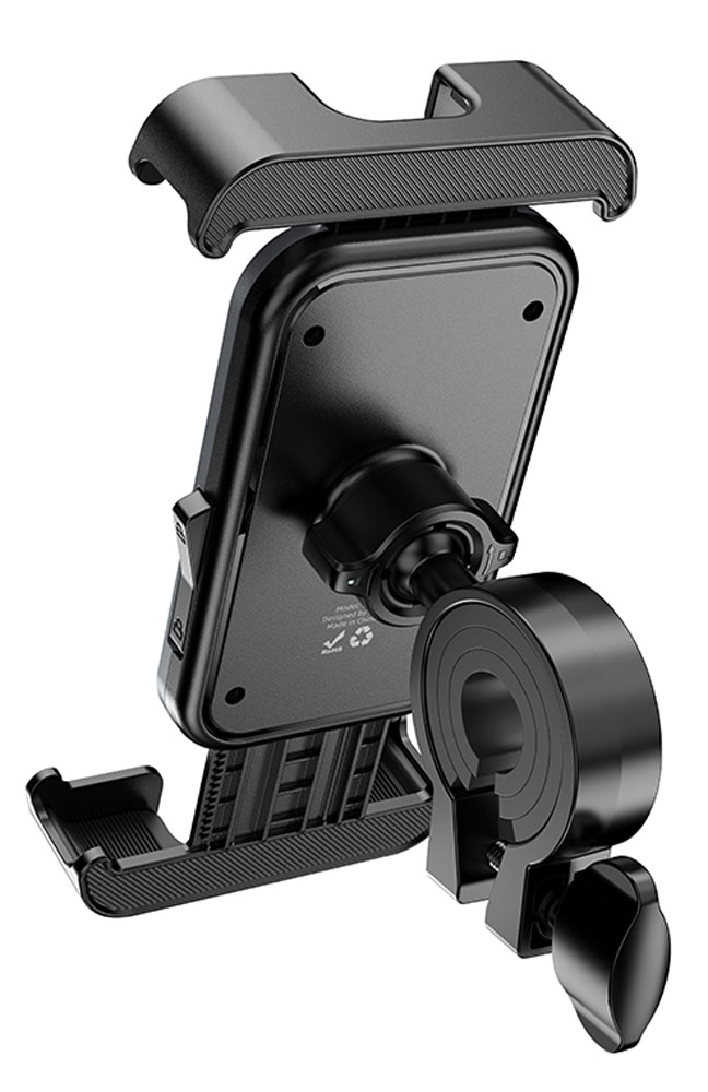 держатель на руль велосипеда или мотоцикла Hoco H82 Vista bicycle Motorcycle Universal holder black metal gray