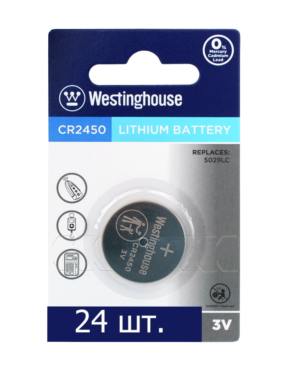 батарейка Westinghouse CR2450 24шт. 