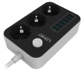 сетевой фильтр с USB LDNIO SE3631 6USB*3 розетки 1,6м grey