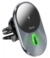 магнитный держатель с беспроводной зарядкой Hoco CA91 Magic magnetic wireless fast charging car holder gray