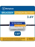 литиевая батарейка 3.6v Westinghouse ER 14250Y (1/2AA) axial wires 