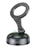магнитный держатель MagSafe Hoco H92 High vacuum suction cup magnetic holder(universal) black/metal gray