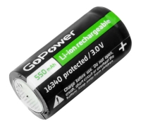 литиевый аккумулятор GoPower Li-ion 16340 3.0V 550mAh