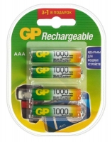 аккумуляторы (4 шт.) GP 1000 mAh R03/AAA-4BL