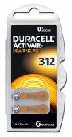батарейки для слуховых аппаратов Duracell ZA312/PR41-6BL ACTIVAIR
