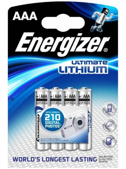 батарейки Energizer LR03/L92/AAA Lithium-4BL