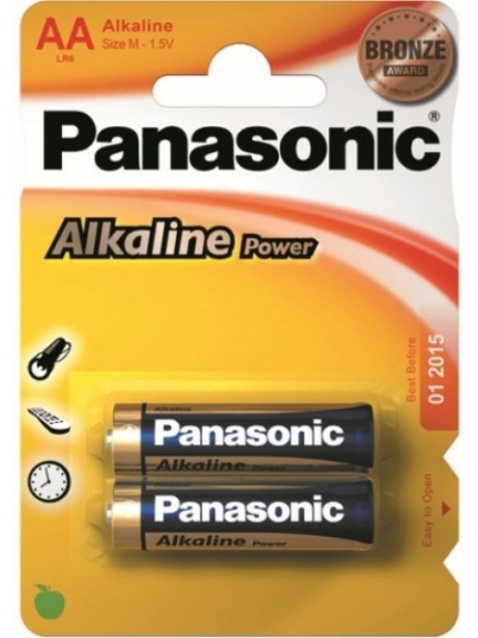 батарейки (2 шт.) Panasonic LR6/AA Alkaline Power-12BL