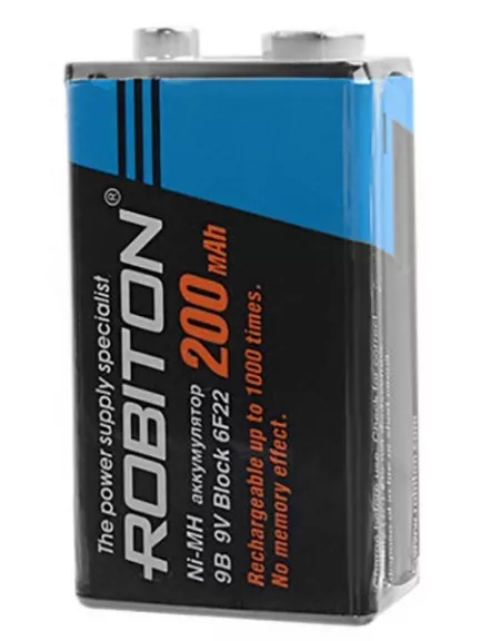 аккумулятор Robiton 200 mAh 6F22/Крона-SR1