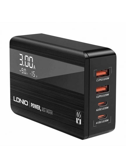 настольное зарядное устройство LDNIO A4808Q LED Display 65W Desktop Charger