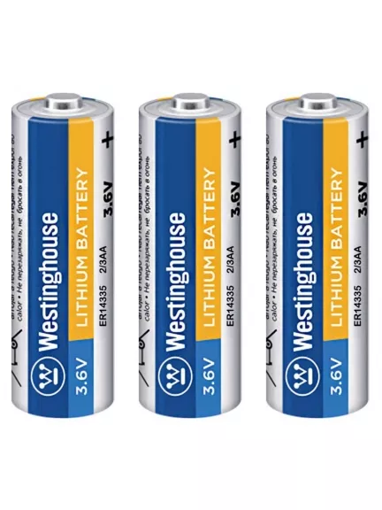 литиевые батарейки 3.6V Westinghouse ER 14335 (2/3AA) 3шт.
