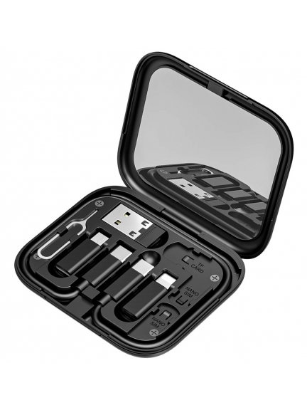 кабель передачи данных Hoco U114 Treasure box storage charging data cable set