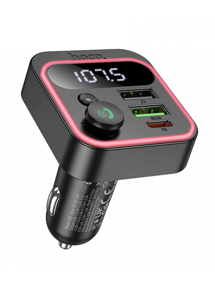 зарядка для телефона в машину с FM трансмиттером Hoco E85 Tiger PD20W+QC3.0 car BT FM transmitter