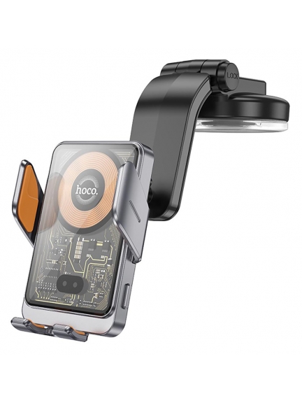 держатель для телефона с беспроводной зарядкой Qi Hoco HW8 Transparent Discovery Edition wireless fast charging holder