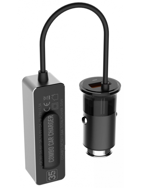 автомобильное зарядное устройство LDNIO АЗУ C61 3USB*3.4A QC3.0 black