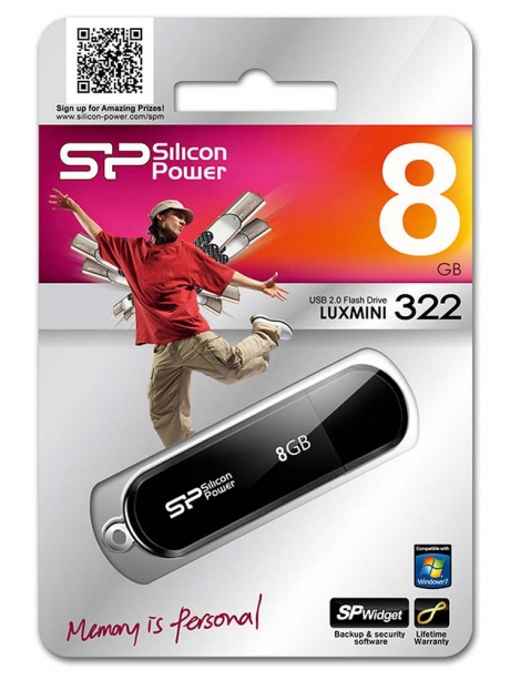 USB-накопитель Silicon Power Luxmini 322 8Gb black