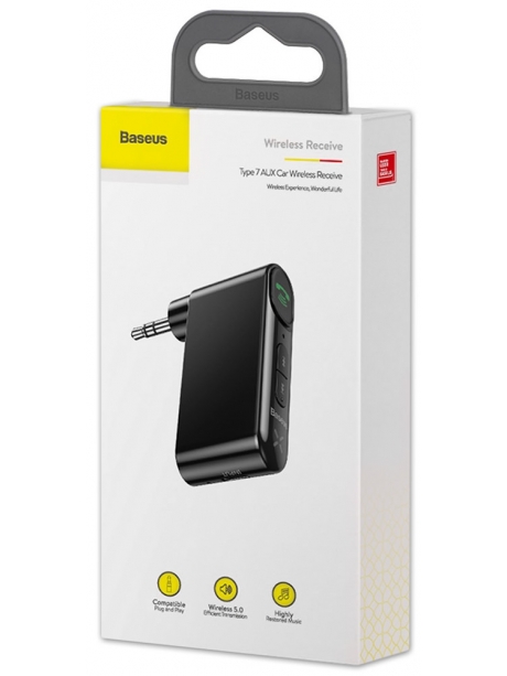 bluetooth AUX аудиоадаптер Baseus Qiyin AUX Car Bluetooth Receiver black