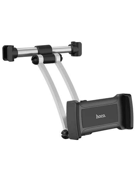 держатель на подголовник Hoco CA62 Handsome aluminum rear pillow in-car holder silver black