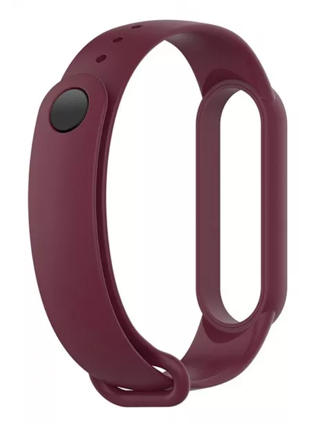 силиконовый ремешок Xiaomi для Mi Band 5 темно-красный