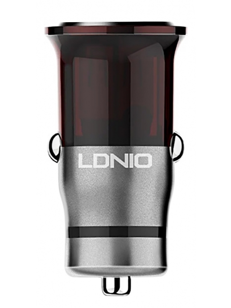 автомобильное зарядное устройство LDNIO C304Q 1USB QC3.0 + micro cable grey/red