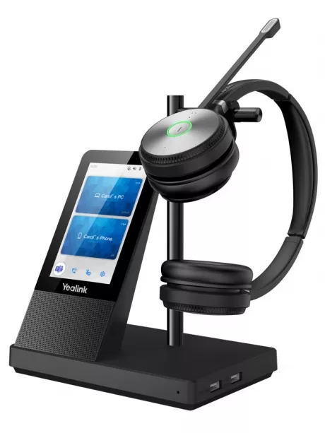 Профессиональная беспроводная DECT гарнитура Yealink WH66 Dual UC 