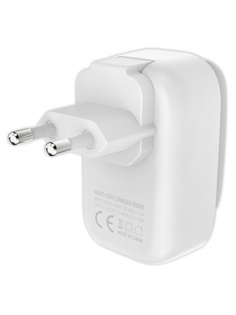 зарядное устройство с ночником LDNIO A3305 Touch LED lamp and 3 USB charger white gold