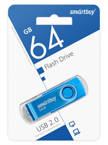 флешка USB SmartBuy Twist 64GB blue