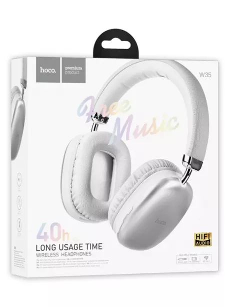 гарнитура Bluetooth стерео Hoco W35 wireless headphones silver