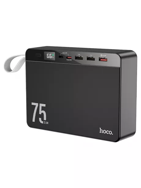 внешний аккумулятор большой емкости Hoco J94 Overlord 22.5W fully compatible power bank(75000mAh) black