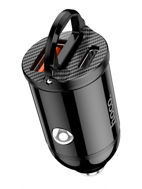 автомобильная зарядка для телефона Hoco NZ2 Link PD30W+QC3.0 car charger black