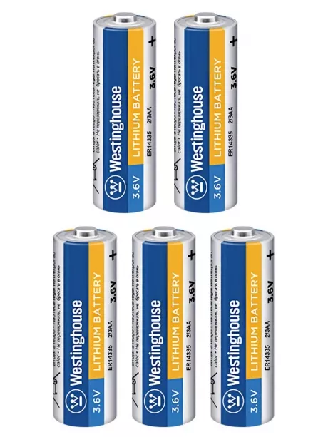 литиевые батарейки 3.6V Westinghouse ER 14335 (2/3AA) 5шт. 