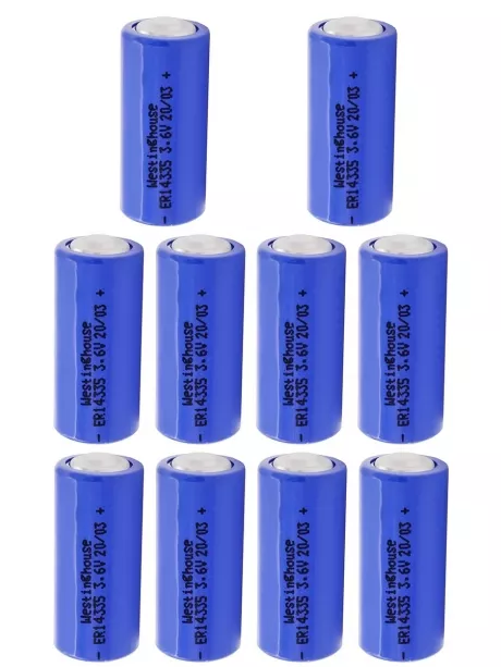 литиевые батарейки 3.6V Westinghouse ER 14335 (2/3AA) 10шт. 