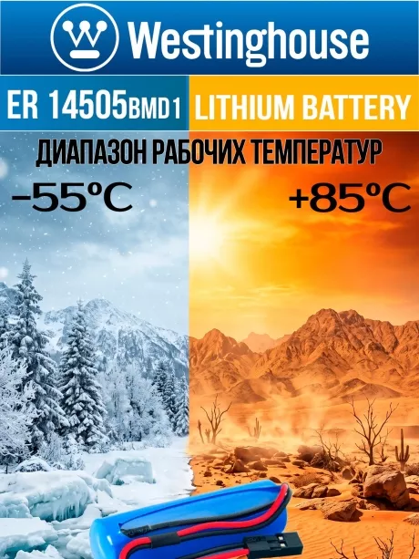 батарейки 3.6 В с коннектором Dupont 2,54 (BLS-2) Westinghouse ER 14505BMD1 (AA) connector 10шт. 