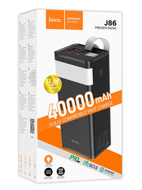внешний аккумулятор Hoco J86 Powermaster 22.5W fully compatible power bank(40000mAh) black