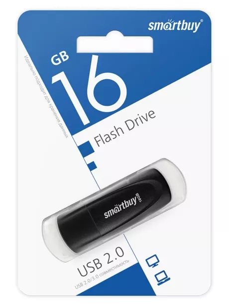 флешка USB SmartBuy Scout 16GB black