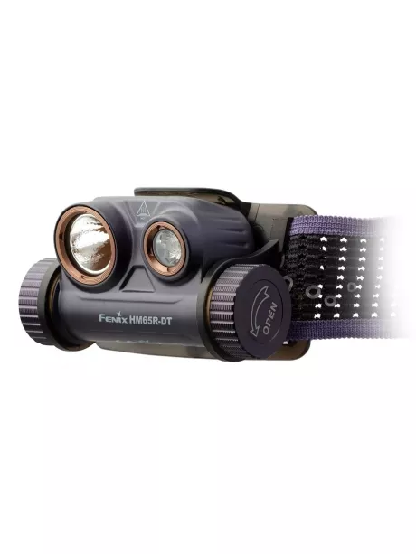 налобный фонарь Fenix HM65R-DT Dual LED dark purple