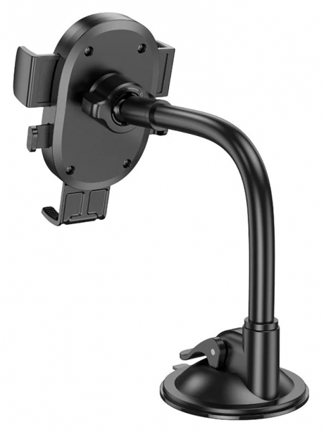 держатель для телефона на стекло Hoco H20 Mighty one-button car holder (windshield) black