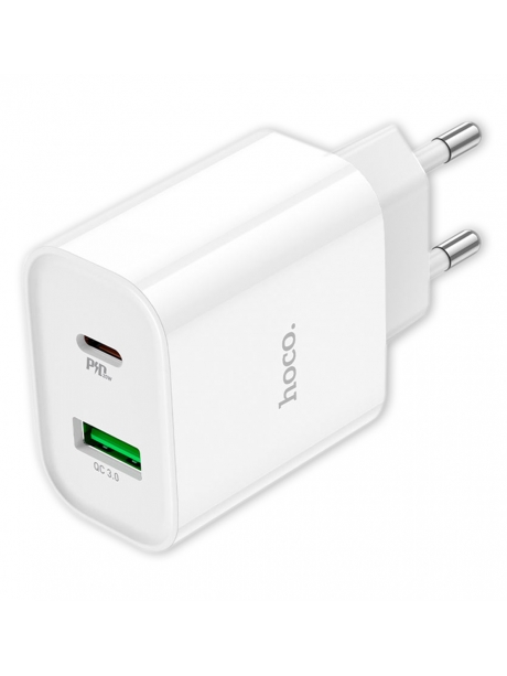 зарядное устройство Hoco C80A Plus Rapido PD20W+QC3.0 charger white