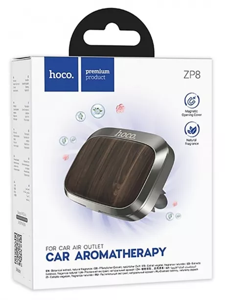 автомобильный ароматизатор Hoco ZP8 Spread car aromatherapy metal gray