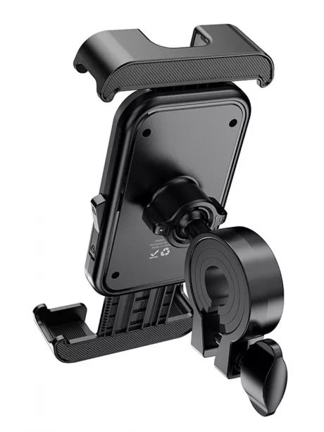 держатель на руль велосипеда или мотоцикла Hoco H82 Vista bicycle Motorcycle Universal holder black metal gray