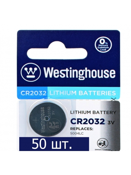 батарейка Westinghouse CR2032 50шт. 