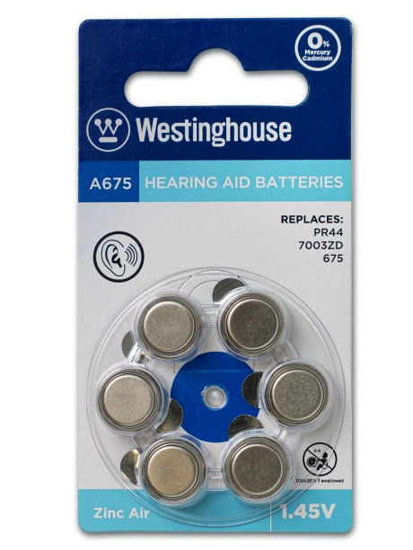 батарейка Westinghouse ZA675/PR44 60шт. 