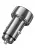 зарядка для телефона в машину Hoco Z50 Leader 48W dual-port PD30W+QC3.0 car charger with display metal gray