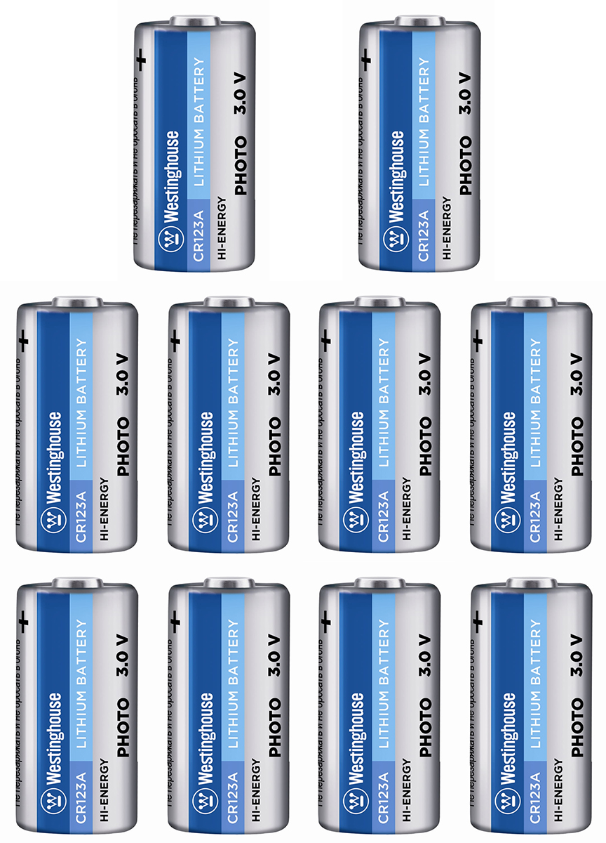 Батарейка Westinghouse CR123A комплект из 10 элементов питания